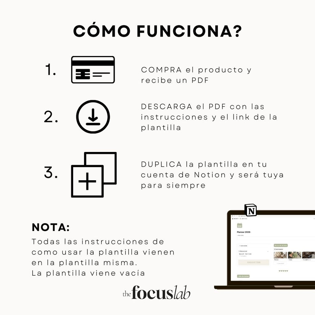 Planner 2026 - Plantilla de Notion - Diseño de página mensual