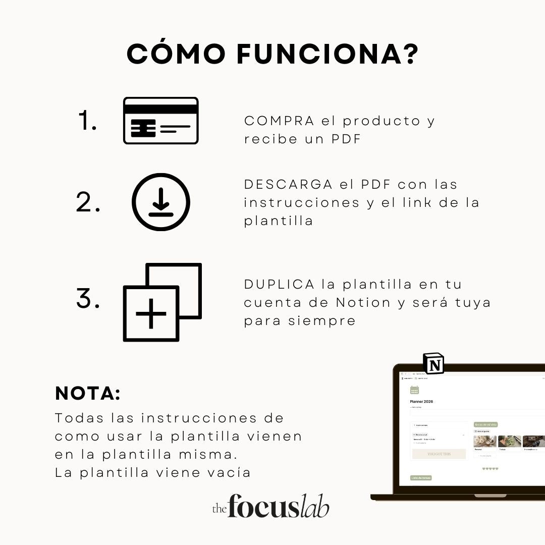 Planner 2026 - Plantilla de Notion - Diseño de página mensual