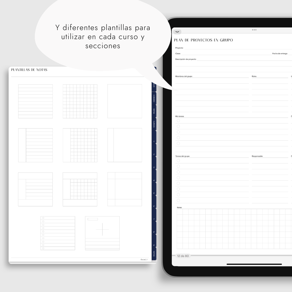 Cuaderno Digital Universidad | UPlanner | Stickers