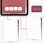Cuaderno de Notas Digital Rosado | PDF interactivo - Diseño de página mensual