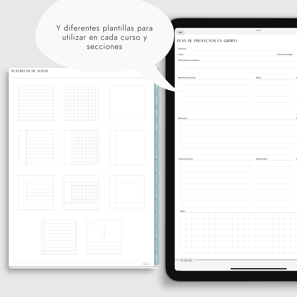 Cuaderno Digital Universidad | UPlanner | Stickers