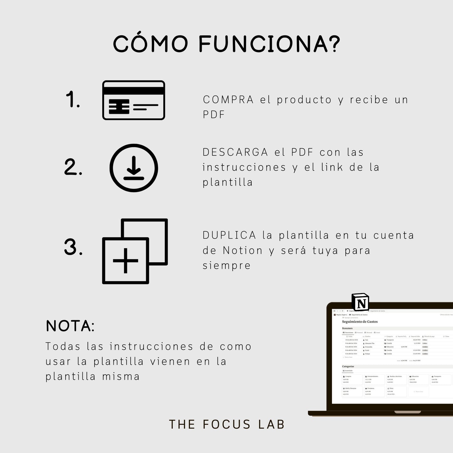 Seguimiento de Gastos - Plantilla de Notion