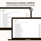 Reset & Plan 2026 - Plantilla de Notion - Detalle de diseño