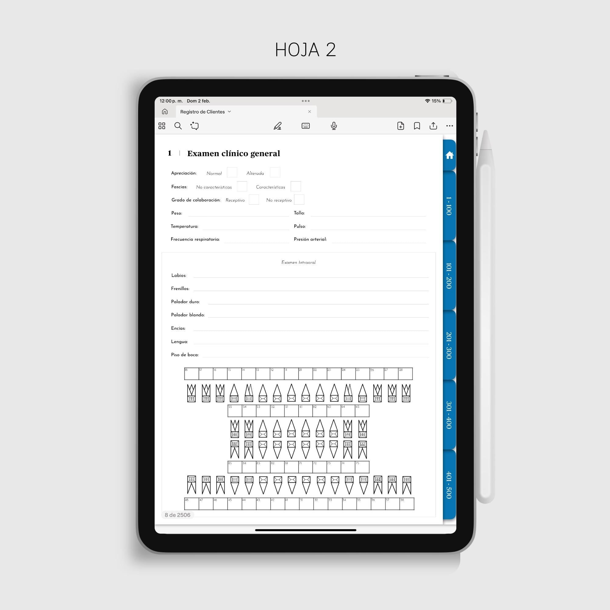 Registro de Pacientes para Odontología Digital