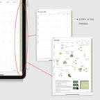 Agenda Digital Matcha 2025-2026 - Diseño de página mensual
