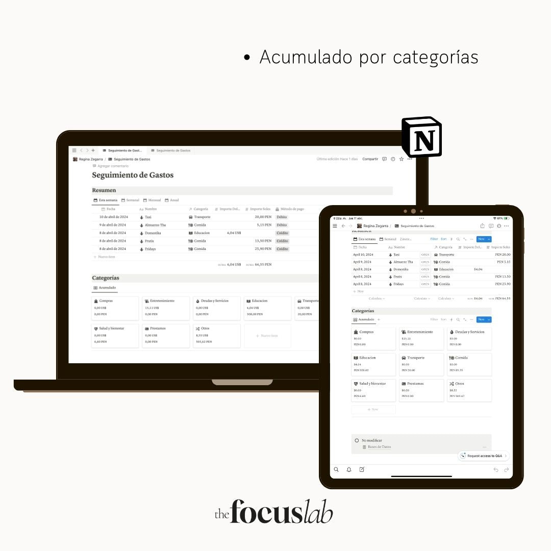 Seguimiento de Gastos | Plantilla de Notion