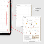 Agenda Digital Beige 2025-2026 - Diseño de página mensual