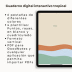 Cuaderno de Notas Digital Tropical | PDF interactivo - Detalle de diseño