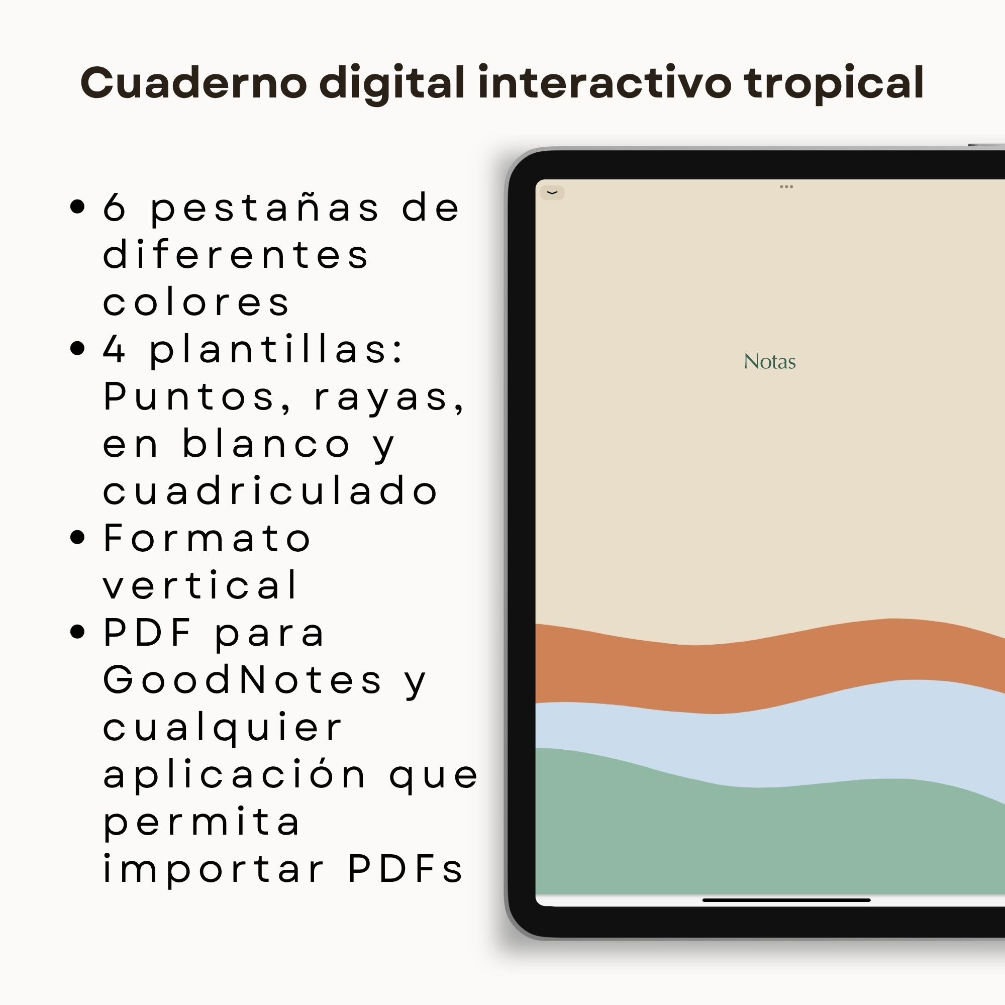 Cuaderno de Notas Digital Tropical | PDF interactivo