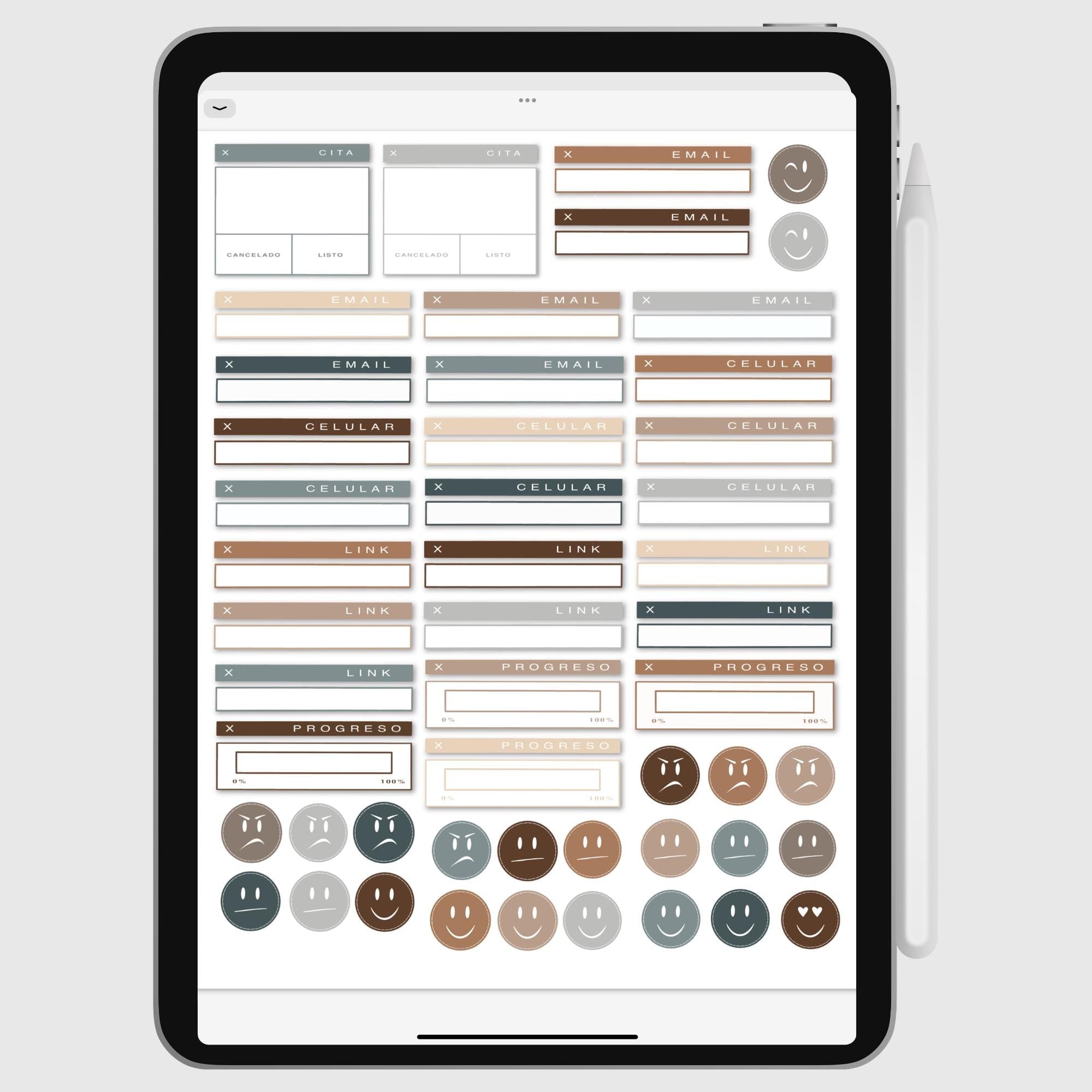 Stickers Digitales | Minimal Collection | Pack de 228 stickers