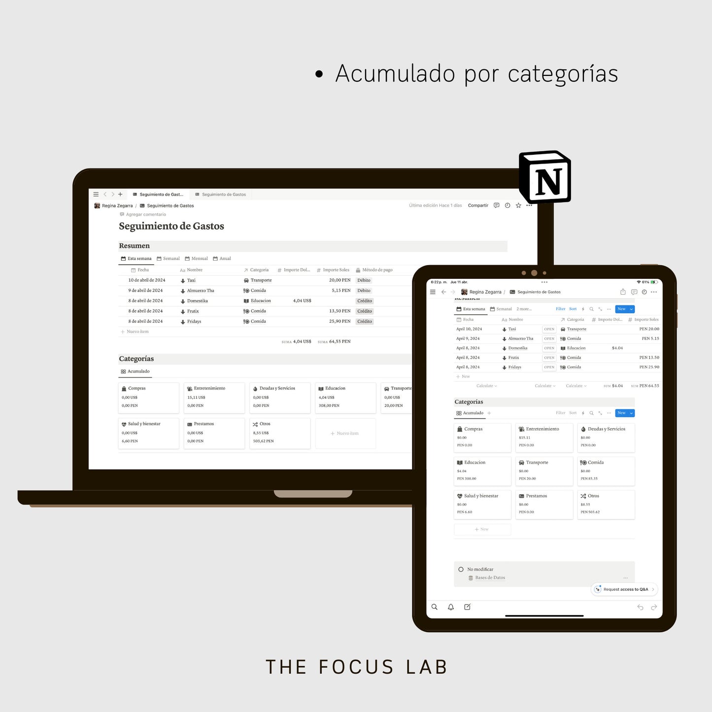 Seguimiento de Gastos - Plantilla de Notion