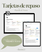 Tarjetas de repaso (Flashcards) - Notion - Vista principal para iPad