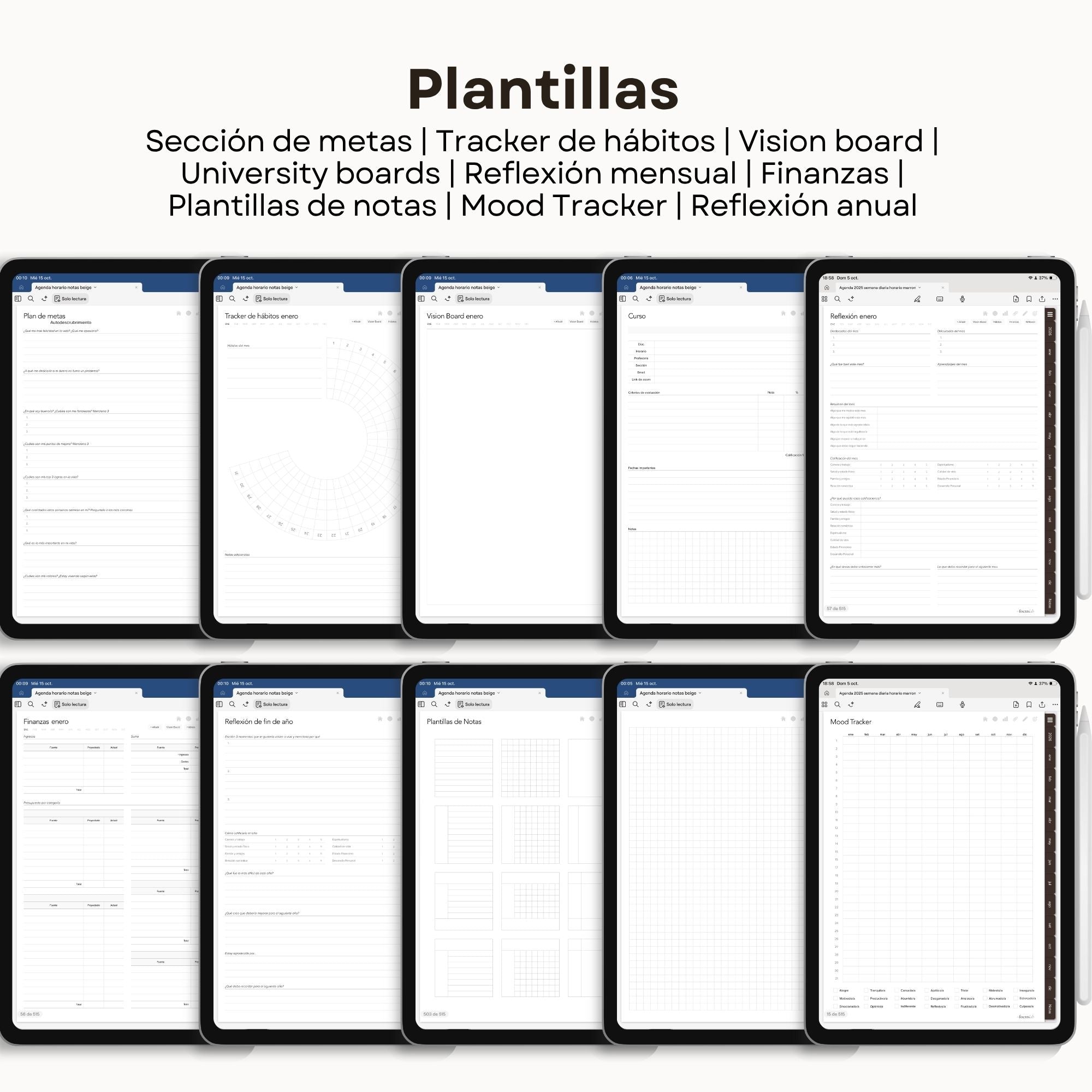 Agenda Digital Chocolate 2026 Diaria - Mockup en iPad