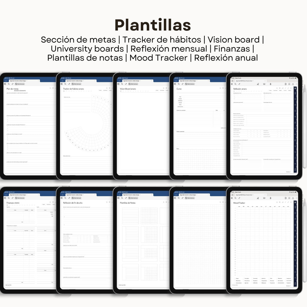Agenda Digital Azul 2026 Diaria