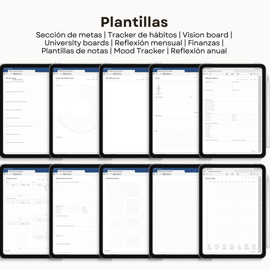 Agenda Digital Vichy Gris 2026 Diaria