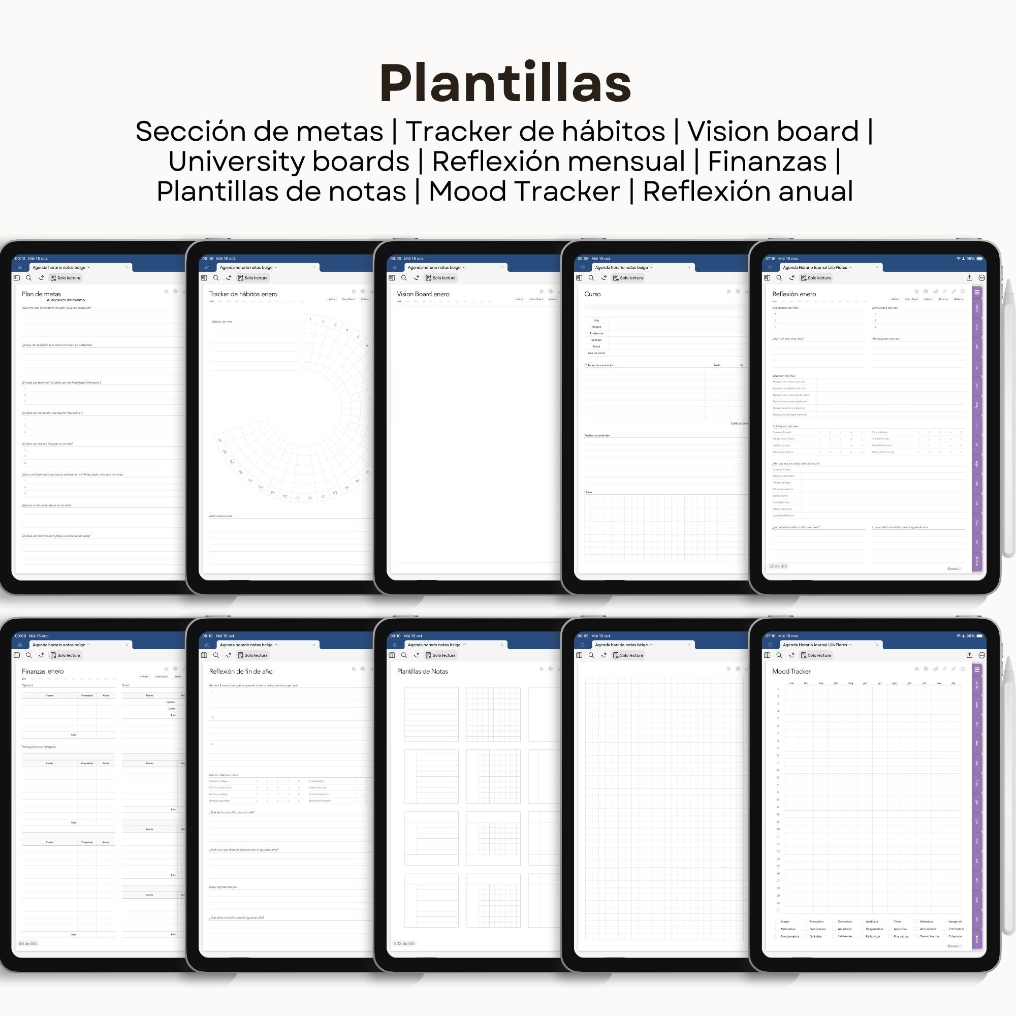 Agenda Digital Flores Lila 2026 Diaria