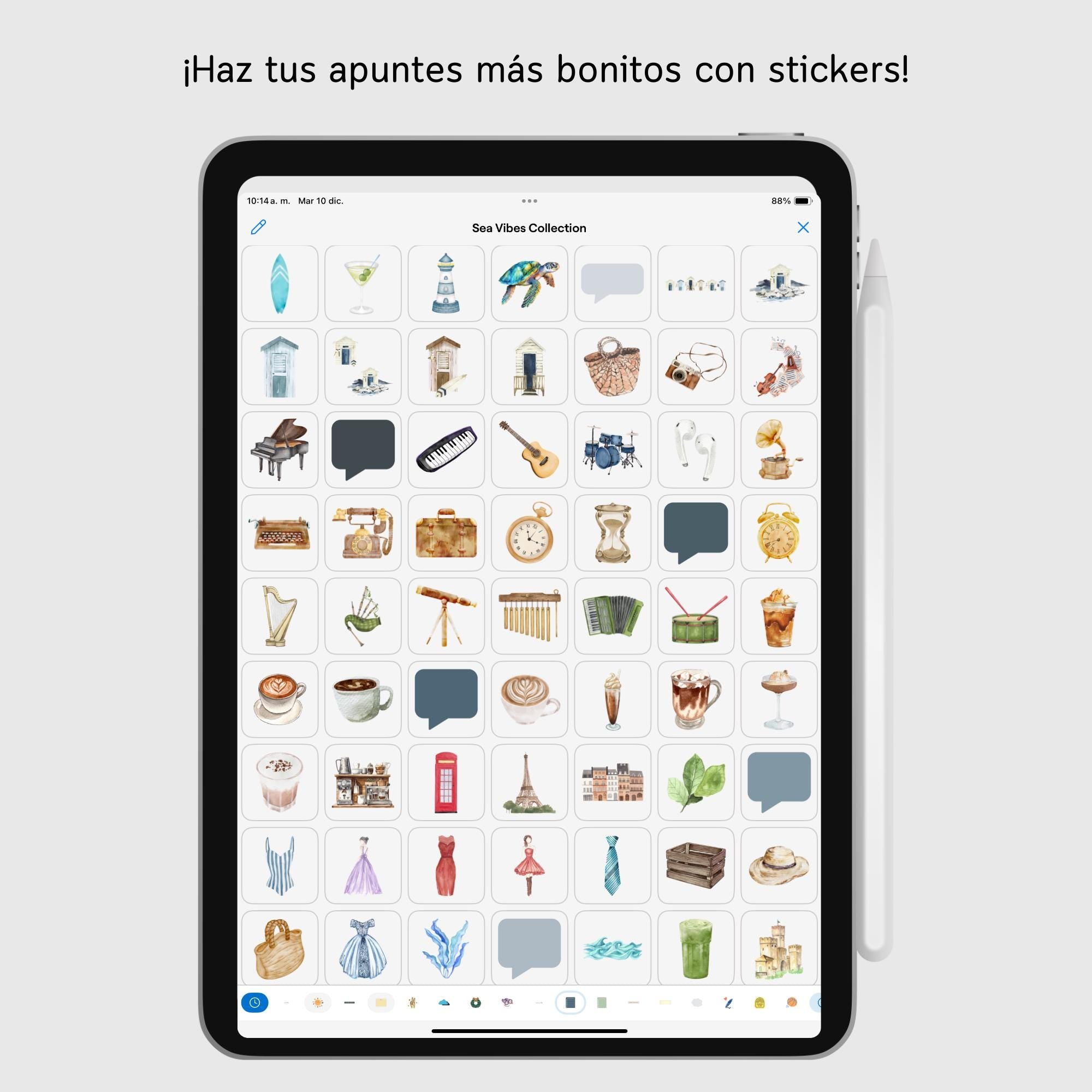 Stickers Digitales | Sea Vibes Collection | Pack de 220 unidades