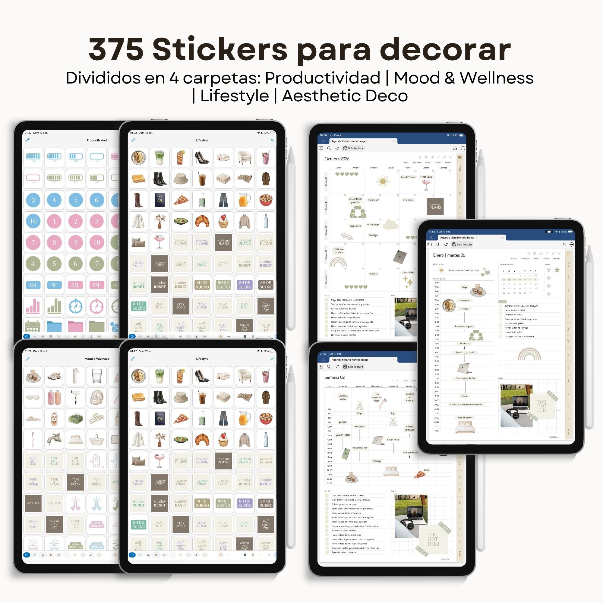 Agenda Digital Beige 2026 Diaria