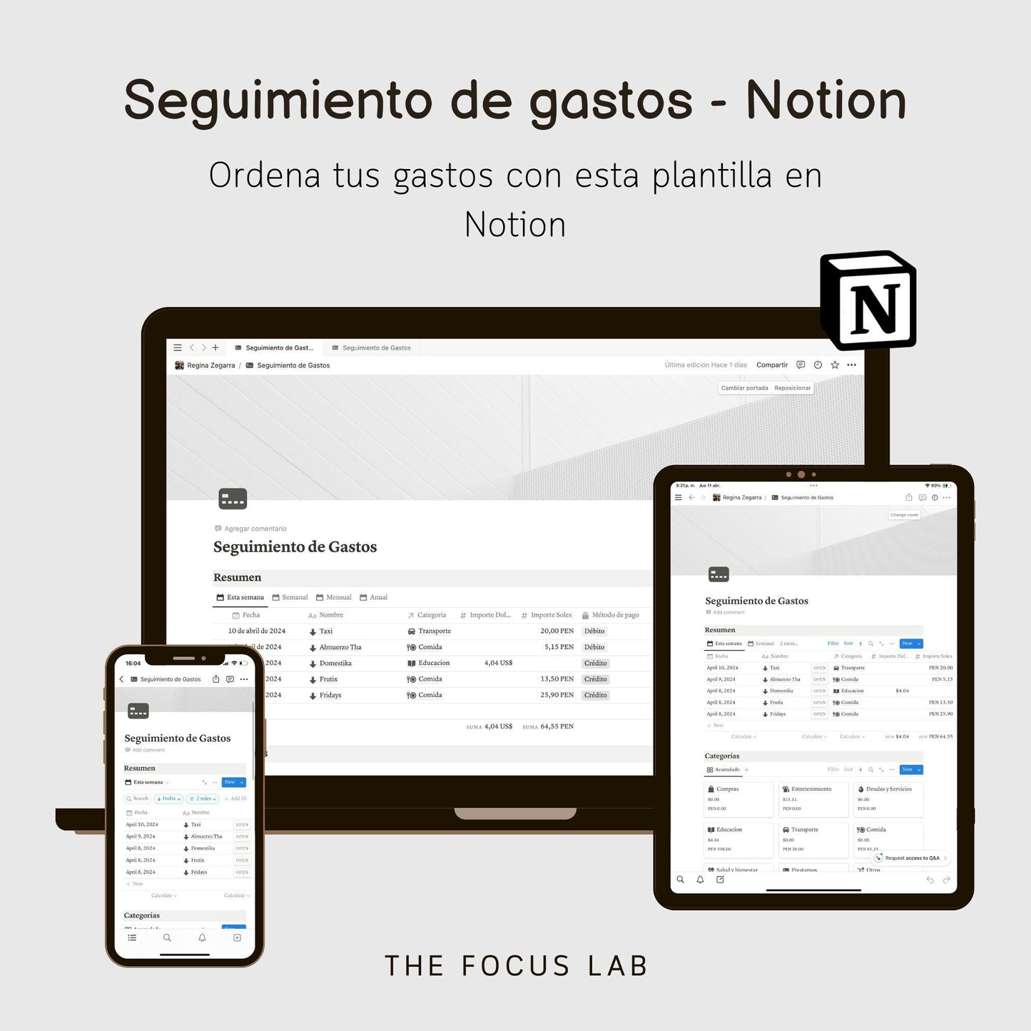 Seguimiento de Gastos - Plantilla de Notion