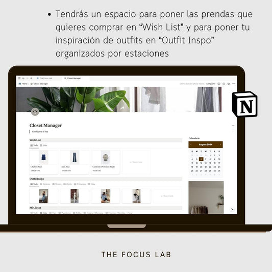Closet Manager - Plantilla de Notion