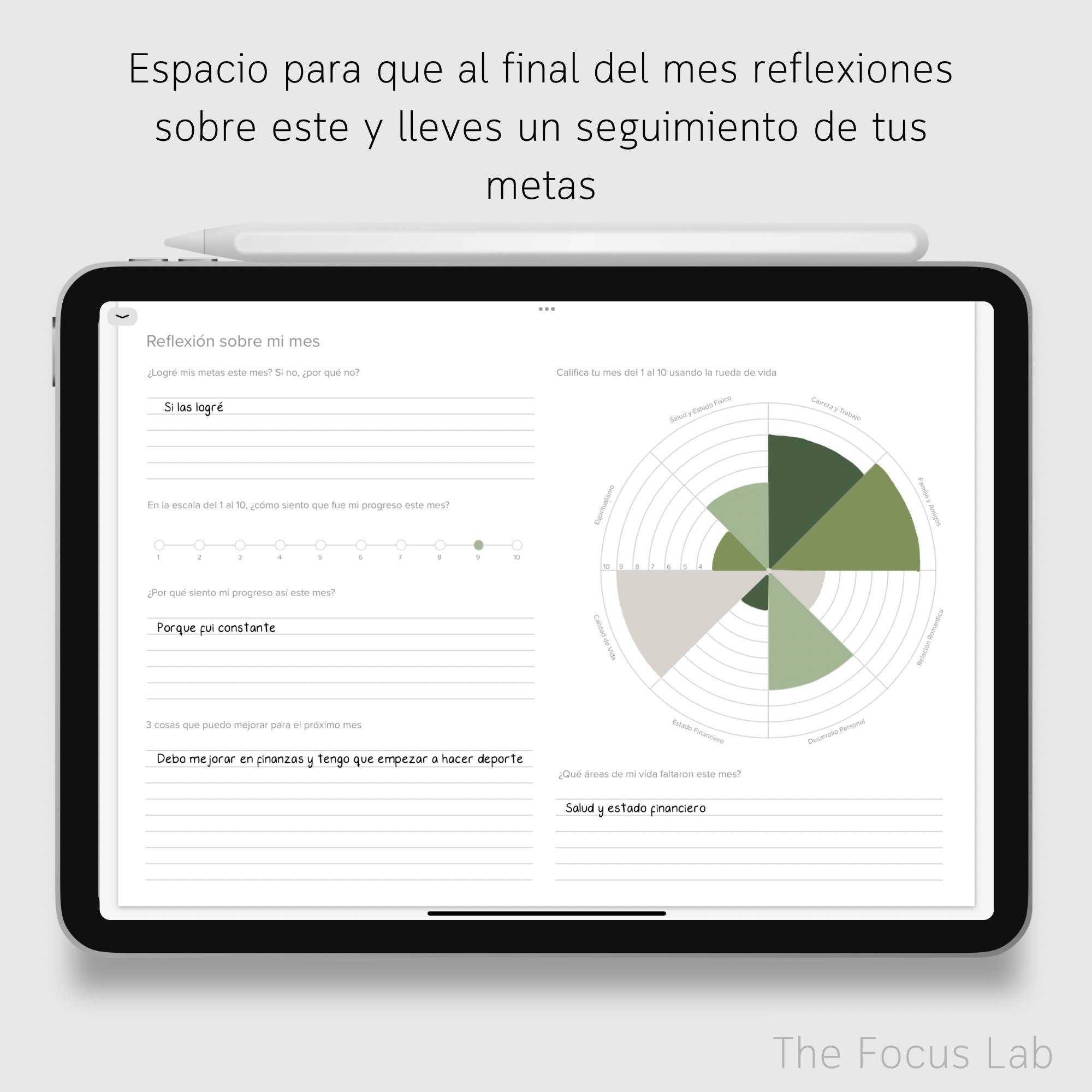 Agenda de Desarrollo Personal Digital Sin Fecha - Página de hábitos y metas
