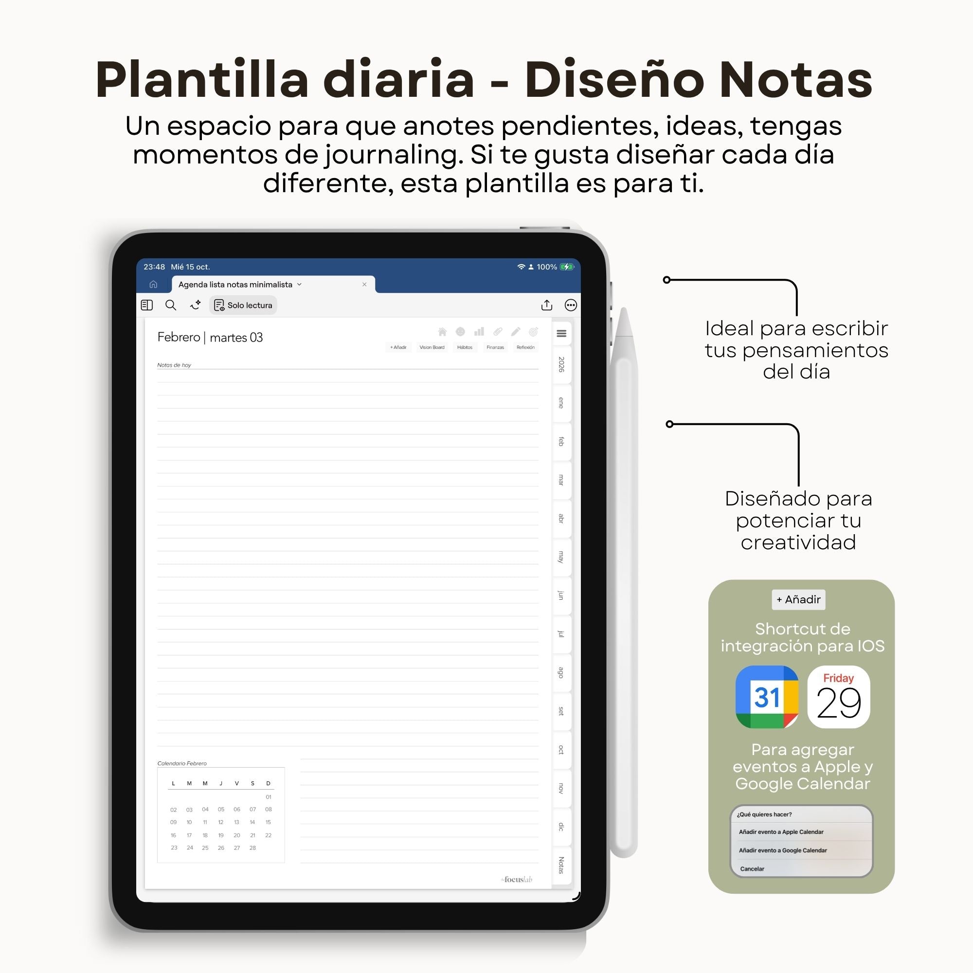 Agenda Digital Minimalista 2026 Diaria