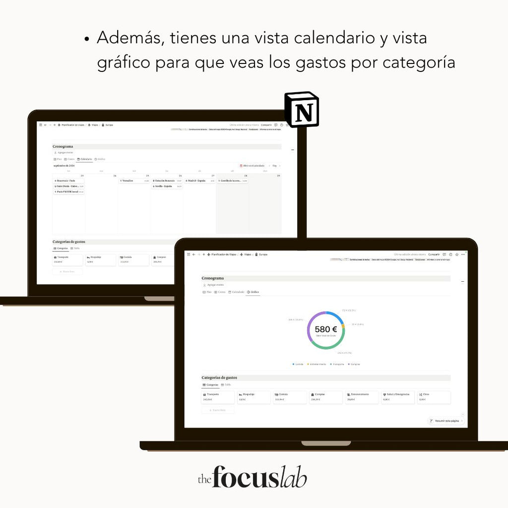 Planificador de Viajes Notion | Plantilla Digital Interactiva