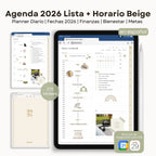 Agenda Digital Beige 2026 Diaria