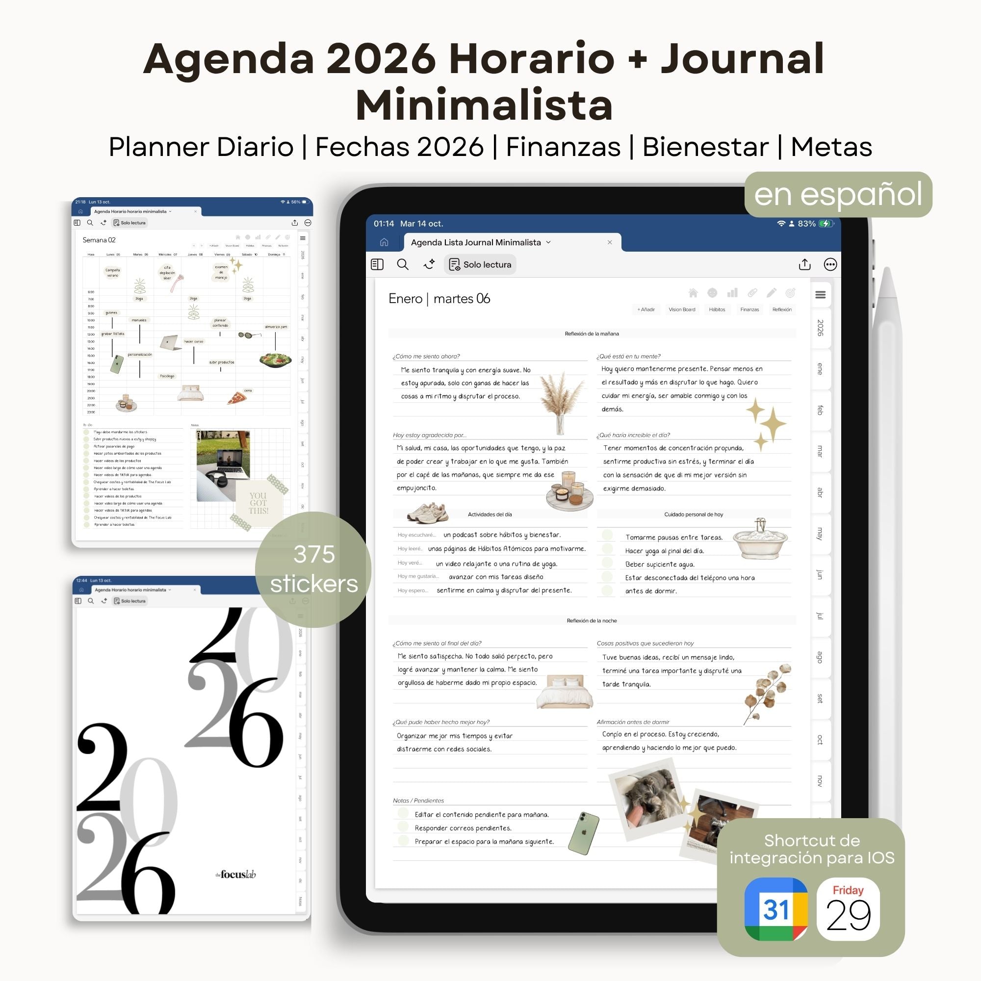 Agenda Digital Minimalista 2026 Diaria