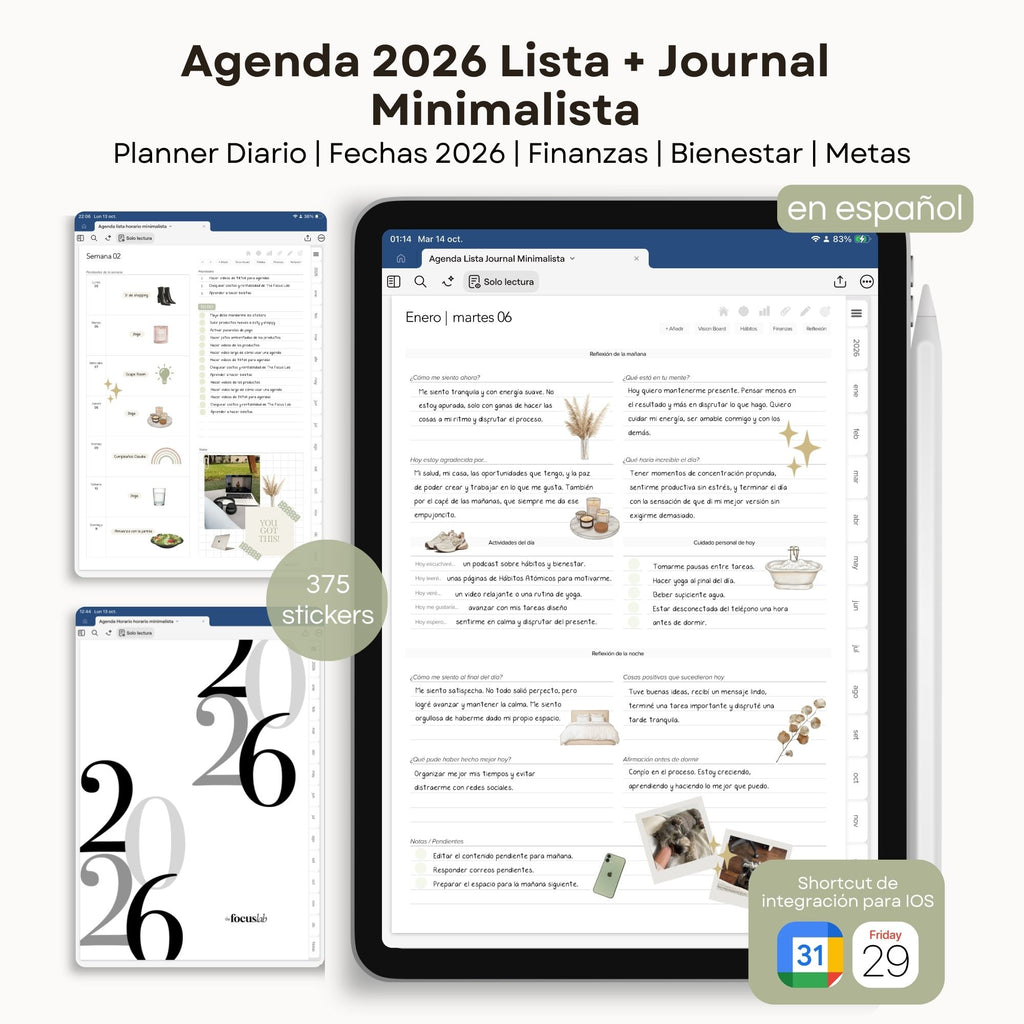 Agenda Digital Minimalista 2026 Diaria
