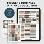 Stickers Digitales | Minimal Collection | Pack de 228 stickers - Vista principal para iPad