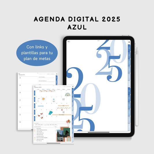 Agenda Digital 2025 Azul con Links para iPad
